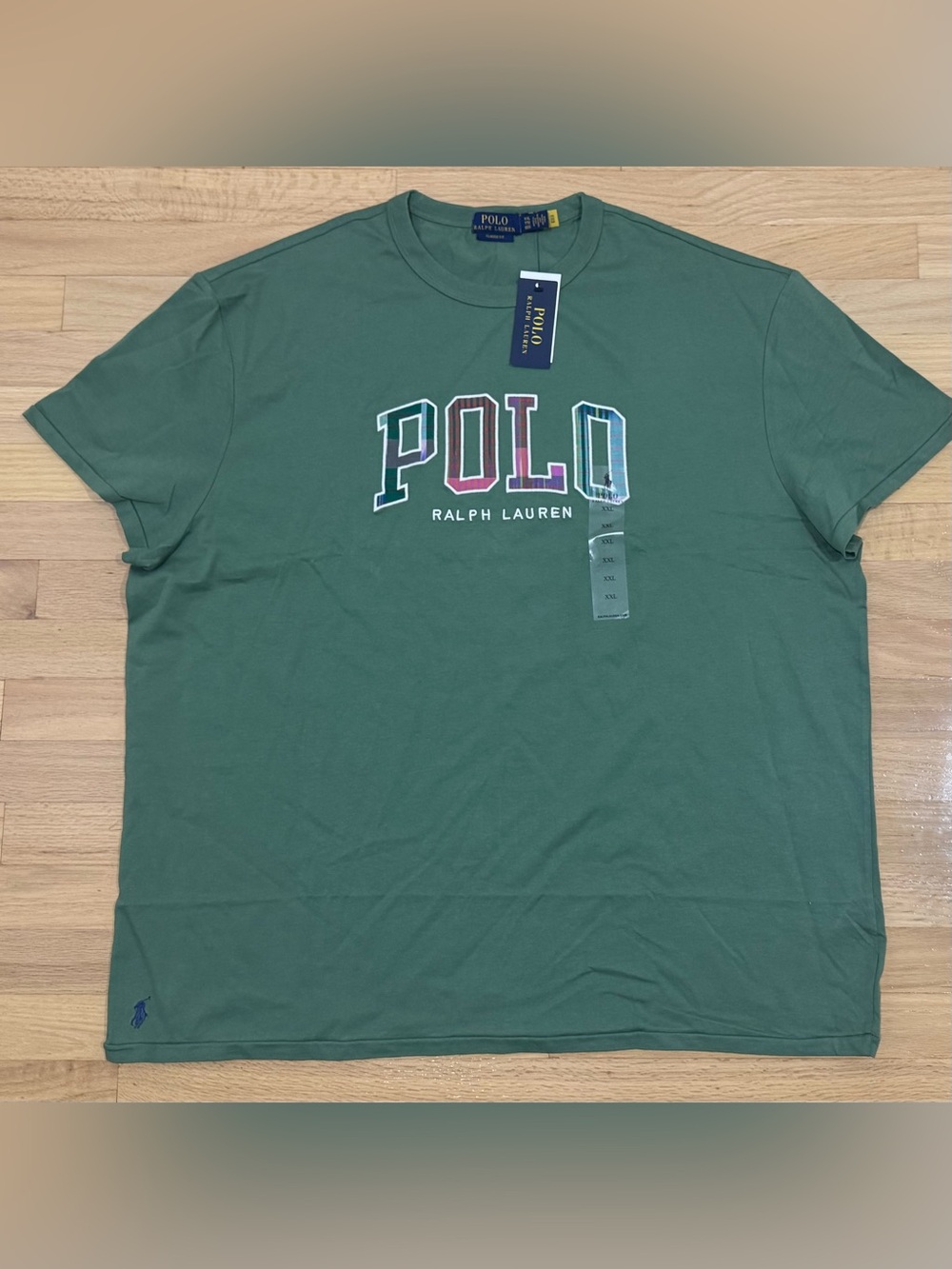 Polo Ralph Lauren Men’s Classic Fit Embossed Stitched Logo Pony T-Shirt Teal XXL